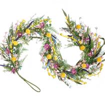 Guirlanda floral Egolot, flor de primavera e verão, 180 cm com flores silvestres Guirlanda floral Egolot, flor de primavera e verão, 180 cm com flores silvestres
