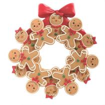 Guirlanda gingerbread laço - 32cm