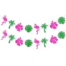 Guirlanda Gybeizhu Flamingo e Folhas de Palmeira Kit com 2 para Festa Guirlanda Gybeizhu Flamingo e Folhas de Palmeira Kit com 2 para Festa