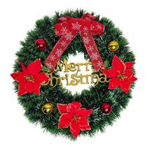 Guirlanda Natal Grande Natalina Luxo Enfeite Porta Janela Vitrine Loja Comercio Shopping Decoraçao Laço Flores Advento Ornamentaçao Advento Merry Chri