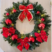 Guirlanda Natal Laço Linda Para Porta