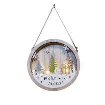 Guirlanda Natal Led Madeira Anel Encantado 20x20x3cm