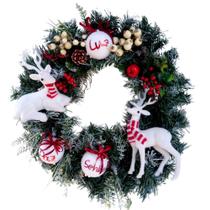 Guirlanda Natalina Com Bolas Renas e Pinhas Ø56cm.