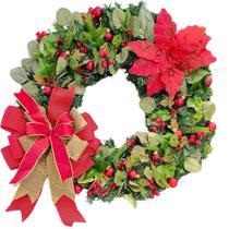 Guirlanda Natalina Vermelha 60Cm Enfeite De Natal