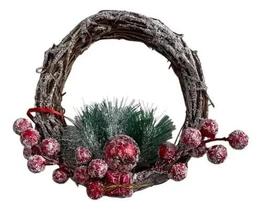 Guirlanda Para Enfeitar Porta Decoração Natalina 15cm