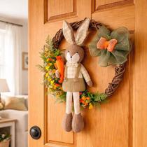 Guirlanda Páscoa Coelho Pernas Mole Arranjo Decoração 60cm Guirlanda Páscoa Coelho Pernas Mole Arranjo Decoração 60cm