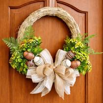 Guirlanda Páscoa Decoração Ovos Arranjo Laço Artesanal 35cm Guirlanda Páscoa Decoração Ovos Arranjo Laço Artesanal 35cm
