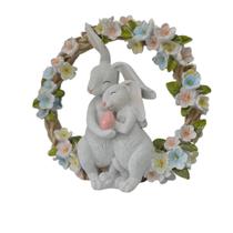 Guirlanda páscoa - floral -coelhos - resina Guirlanda páscoa - floral -coelhos - resina