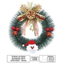 Guirlanda Pequena de Natal Nevada de Porta 20cm - Envio Já - Wincy Natal