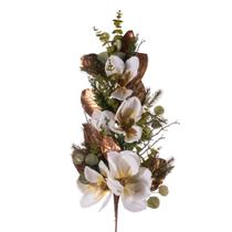 Guirnalda Artificial de Magnolia Vickerman 33 cm Blanca de Poliéster