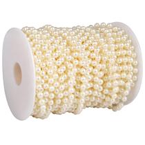 Guirnalda de Cuentas de Perlas Marfil 23.4 m de 6 mm Guirnalda de Cuentas de Perlas Marfil 23.4 m de 6 mm