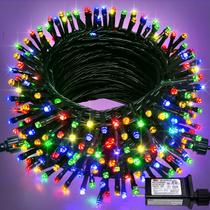 Guirnalda de luces navideñas JMEXSUSS 20 m 200 LEDs multicolor impermeables