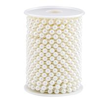 Guirnalda de Perlas Artificiales AdasBridal 6 mm, 10 m Marfil para Bodas Guirnalda de Perlas Artificiales AdasBridal 6 mm, 10 m Marfil para Bodas