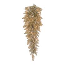 Guirnalda en forma de lágrima con rama de abeto champán Vickerman K166407 para colgar Guirnalda en forma de lágrima con rama de abeto champán Vickerman K166407 para colgar