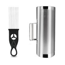 Guiro Instrument Soulmate em aço inoxidável 12x5cm com raspador Guiro Instrument Soulmate em aço inoxidável 12x5cm com raspador