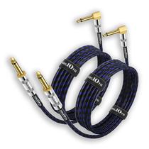 Guitar Cable Augioth, pacote com 2 unidades, baixo para instrumentos elétricos