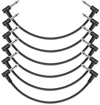 Guitar Patch Cable Donner, pacote com 6 cm, para pedal de efeito preto