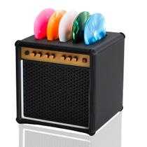 Guitar Picks Holder Box HETOETF Amp Alto-falante com 5 palhetas
