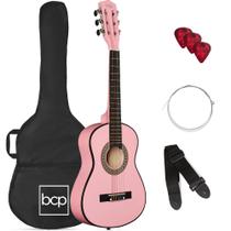 Guitarra acústica Best Choice Products Kids Beginner Pink