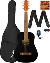 Guitarra acústica Fender FA-15 em escala 3/4 para crianças com acessórios Guitarra acústica Fender FA-15 em escala 3/4 para crianças com acessórios