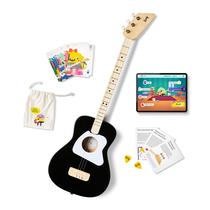 Guitarra acústica Loog Pro de 3 cordas para crianças maiores de 6 anos com App Black Guitarra acústica Loog Pro de 3 cordas para crianças maiores de 6 anos com App Black