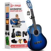 Guitarra acústica Pyle Beginner 1/4 Junior Size Blue Burst Guitarra acústica Pyle Beginner 1/4 Junior Size Blue Burst
