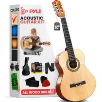 Guitarra acústica Pyle Beginner 1/4 Junior Size para crianças de 30 polegadas
