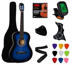 Guitarra acústica YMC 38 Blue Beginner com acessórios