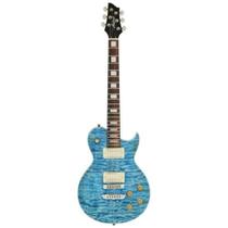 Guitarra Aria Pro II PE-480 See-Through Emerald Blue F002