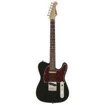 Guitarra Aria Pro II TEG-002 Black With Red Tortoise Pickguard F002