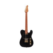 Guitarra Benson Hardy 904 Tele Preto Gold Escudo Preto Bag