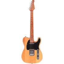 Guitarra benson - hardy t 904 - telecaster natural / black com capa