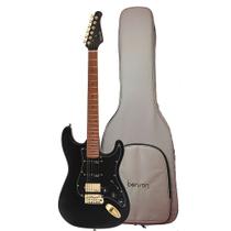 Guitarra Benson Superstrato Hardy Series S 902 Black Gold Com Bag