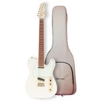 Guitarra Benson Telecaster Hardy Series SS 904 Olympic White Gold Escudo Branco Com Bag