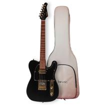 Guitarra benson telecaster hardy t905 bk/bk mh gold com bag