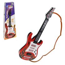 Guitarra Brinquedo Infantil Elétrica Luz E Som Violão Musica