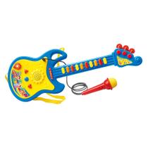 Guitarra com Microfone Azul DMT5379 DM Toys