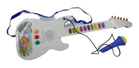 Guitarra Com Microfone Som E Luz Musical Infantil Educativo - DM TOYS