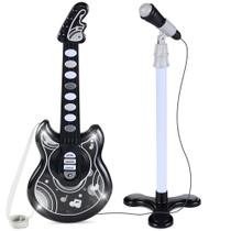Guitarra de brinquedo infantil Best Choice Products 48 cm com suporte para microfone Guitarra de brinquedo infantil Best Choice Products 48 cm com suporte para microfone