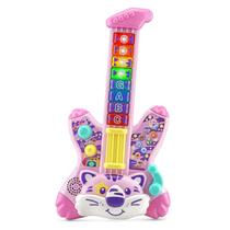 Guitarra de rock Toy VTech Zoo Jamz Tiger para crianças de 1,5 a 4 anos rosa