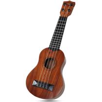Guitarra de ukulele infantil Raimy de 17 polegadas e 4 cordas com palhetas de mogno