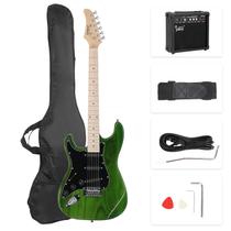 Guitarra eléctrica GLARRY tamaño completo 39" con amplificador de 20W verde