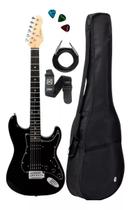 Guitarra Elétrica Giannini G102 Black brilhante BK/BK Kit
