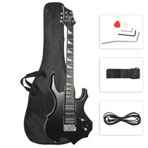 Guitarra Elétrica Glarry Cool Burning Fire com Pacote de Acessórios