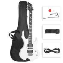 Guitarra Elétrica GLARRY Flame HSH Pickup Pacote para Iniciantes Branca