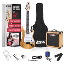 Guitarra elétrica LyxPro de 36 polegadas com kit para crianças tamanho 3/4