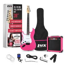 Guitarra elétrica LyxPro Left Hand 39" com kit inicial - rosa Guitarra elétrica LyxPro Left Hand 39" com kit inicial - rosa