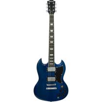 Guitarra Elétrica Sg De Madeira Maciça Thomaz Teg 340 Azul F097