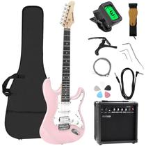 Guitarra Elétrica Soulmate 39" Rosa - Ideal para Iniciantes