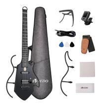 Guitarra Elétrica Vedo Compacta Para Viagens Com Capa Inclusa e Acessórios Guitarra Elétrica Vedo Compacta Para Viagens Com Capa Inclusa e Acessórios